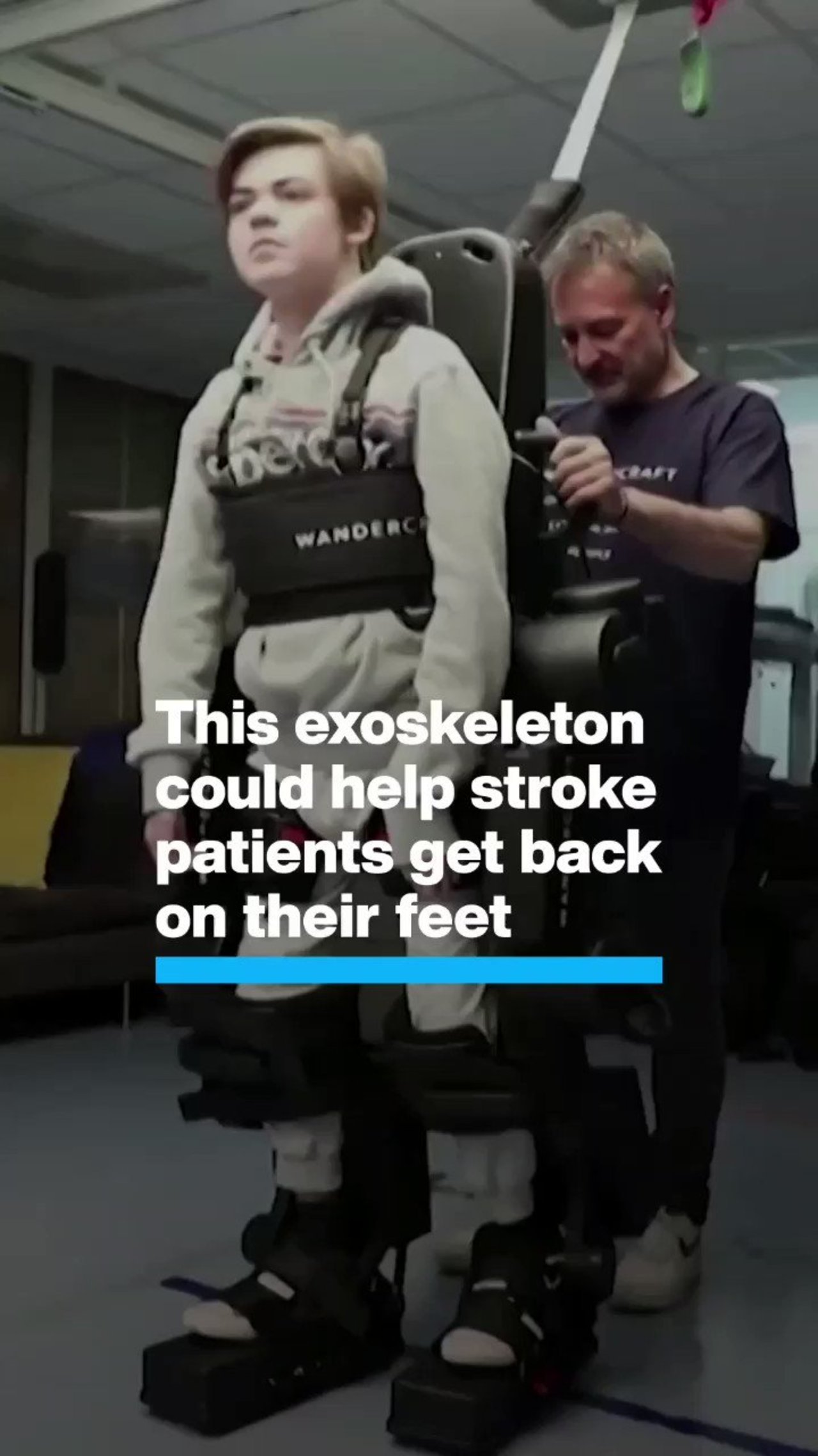 This robot is helping stroke patients learn to walk again.  #Robotics #Robots #healthcare #AI #Health #100DaysOfCode #IoT #5G #HealthTech #Deeplearning #TechForGood #MachineLearning #Artificalintelligence #Tech4Good #innovation #Bigdata #Algorithms #FutureOfWork #Socialmedia https://t.co/X1x0a51OBy