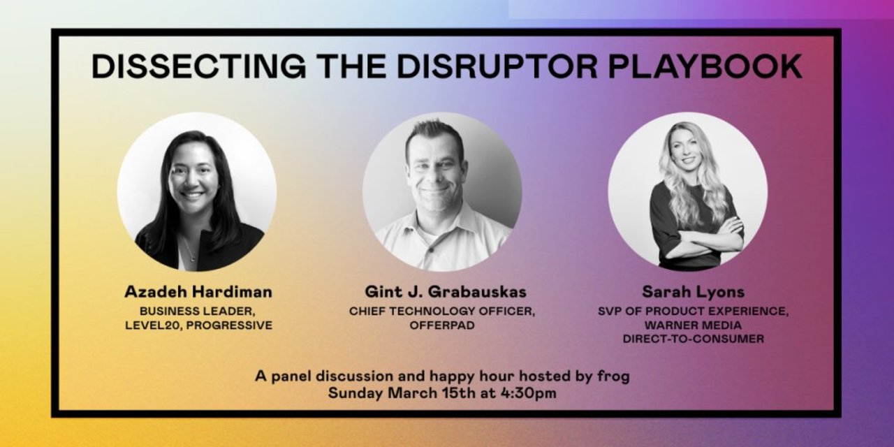 Join us March 15th at #frogTX for a discussion on disruption featuring industry leaders from @WarnerMediaGrp, @Offerpad and #Level20 @Progressive. Request your seat today: http://fro.gd/37O48tZ #customerexperience #cx #design #innovation https://t.co/H4WskVHEWF