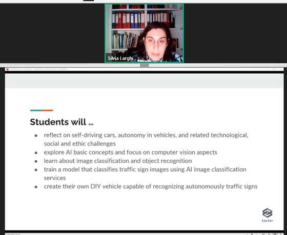 Building, setting up and #programming an autonomous #robotic vehicle  guidelines and step by step instructions to implement the project with your #students 🤓 #Edu4AI webinar @fmdigitale @AIJU_Tecnologi @_in2t @kmkpad @santrocalcoi @EdumotivaLab https://www.mondodigitale.org/it/news/docenti-a-scuola-di-ai https://t.co/aALVXQ2CT3