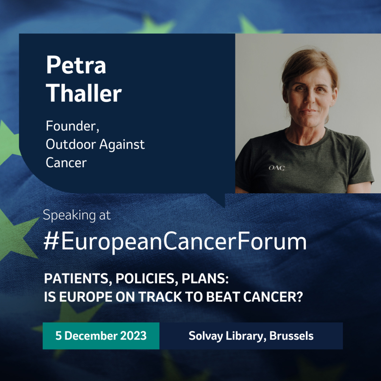 Rebel to be Well: Petra Thaller auf der Bühne des Europäischen Krebsforums